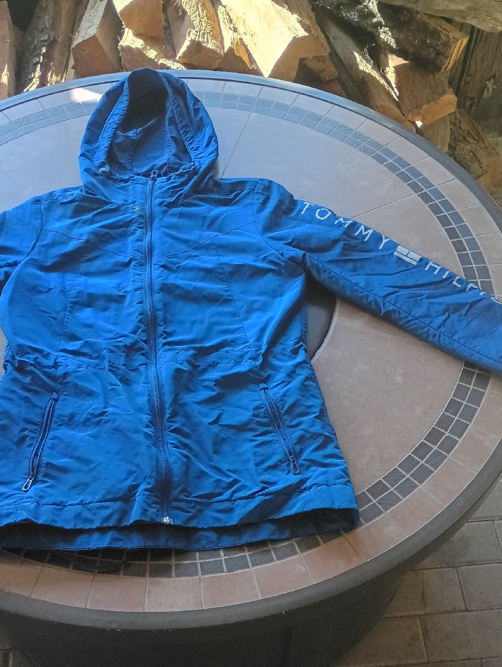 Tommy Hilfiger Royal Blue Hooded Zip-Up Jacket